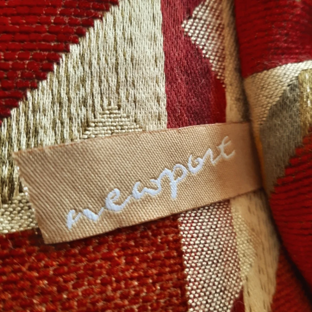 Newport square duck feather throw pillow geometric pattern Like New